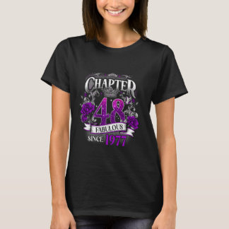 T-shirt Womens Chapter 48 Fabulous Since 1977 48th Birthda