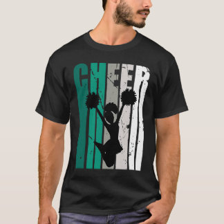 T-shirt Womens Cheerleading Cheerleader Player Girls Fan P