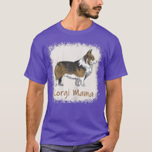 T-shirt Womens Corgi Mama Bleached Cute Dog Mom Gifts