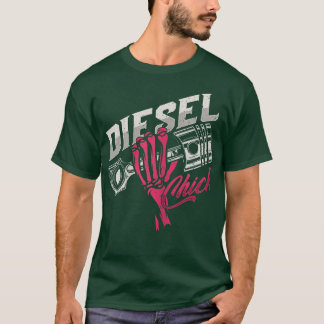 T-shirt Womens Diesel Chick Trucker Highway Truck Driver A