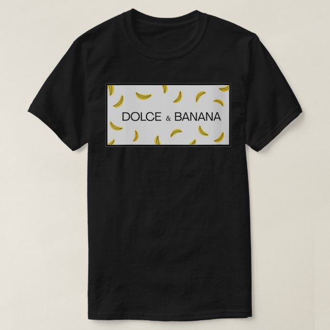 T-shirt Womens Dolce and banana funny graphic design VNeck (Design devant)