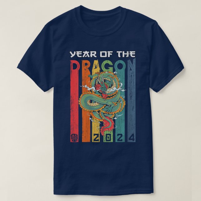 T-shirt Womens Dragon 2024 Année du Dragon Lunaire Nouvel  (Design devant)