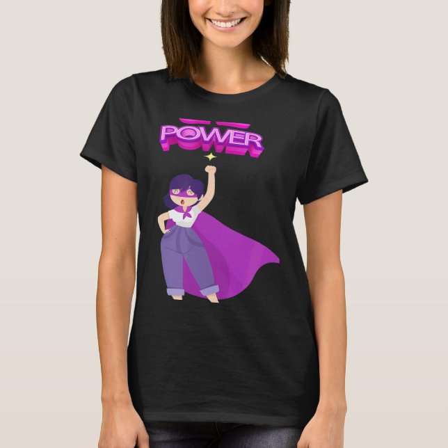 T-shirt Women's Equality Day Girls Power (Devant)