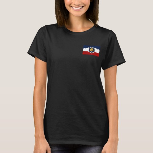 T-shirt Women's  Fleece Zip Jogger with flag of Utah (Devant)