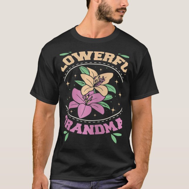 T-shirt Womens Flowerful grandma (Devant)