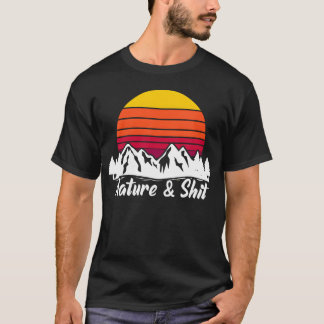 T-shirt Womens Funny Camping Hiking Gift Retro Vintage Nat