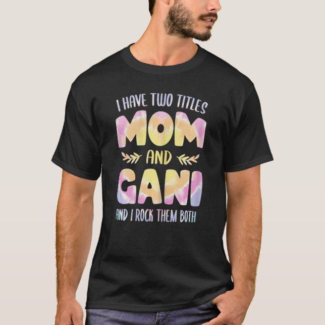 T-shirt Womens Gani idée pour Femmes Grand-mère J'ai deux  (Devant)