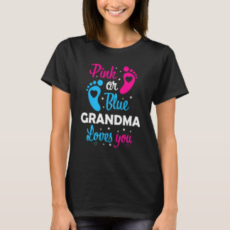 T-shirt Womens Gender Reveal Grandma Grandmother Family