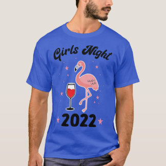 T-shirt Womens girls night 2022 flamingo party ladies  408