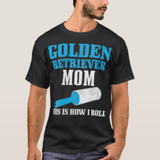 T-shirt Womens Golden Retriever Maman Dog Hair Funny Golde