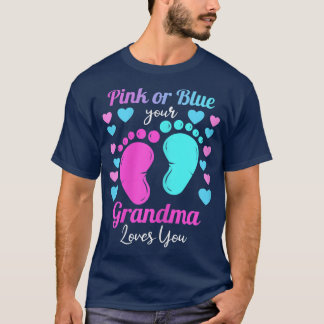 T-shirt Womens Grandma Loves You  Gender Reveal 