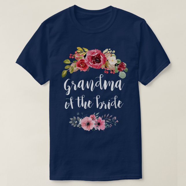 T-shirt Womens Grandma of the Bride  Womens Wedding Shower (Design devant)
