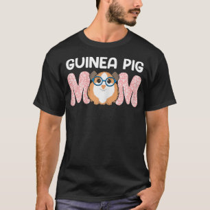 T-shirt Womens Guinea Pig Pet Owner Dog Mom Floral Graphic