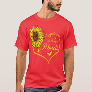 T-shirt Womens Happiness est être Abuela Sunflower Love