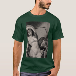 T-shirt Womens Horror Movie Vintage Pinup Girl Halloween M