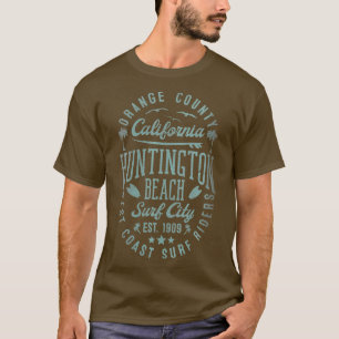 T-shirt Womens Huntington Beach Surf Ville Orange Comté Ca