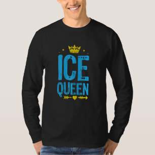 T-shirt Womens Ice Queen Graphic Ice Fishing Fisher Ice Fi