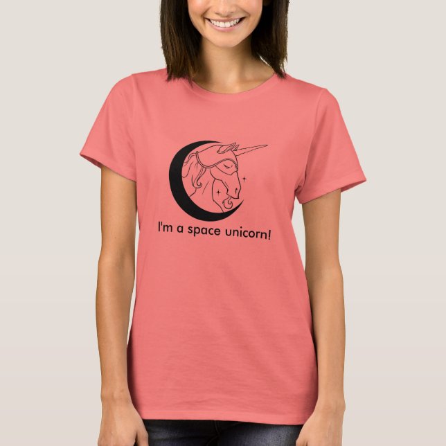 T-shirt Women's I'm A Space Unicorn (Devant)