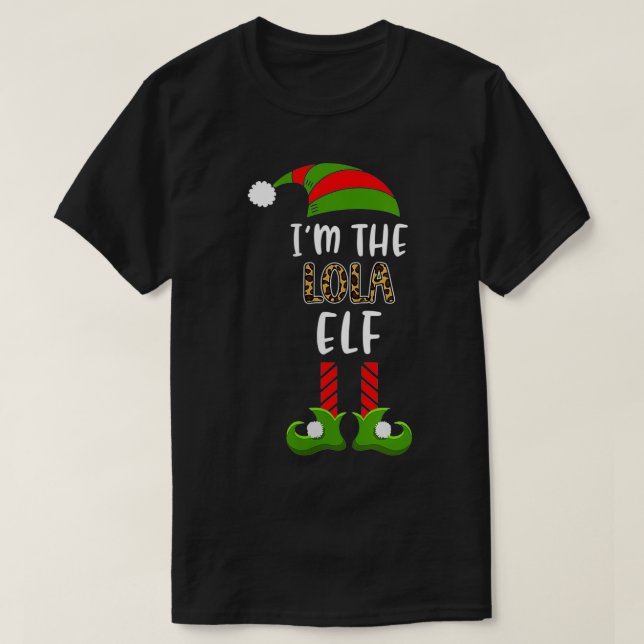 T-shirt Womens I'm The Lola Elf  Matching Christmas Family (Design devant)