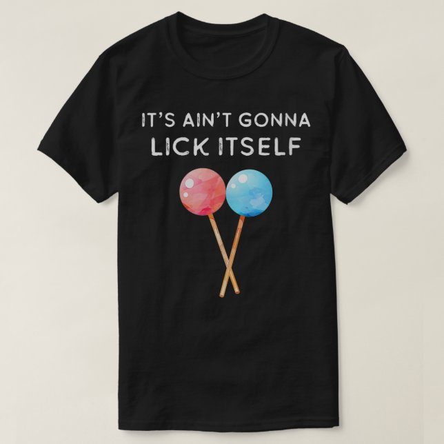 T-shirt Womens It aint va lécher son humour sale VNeck38 (Design devant)