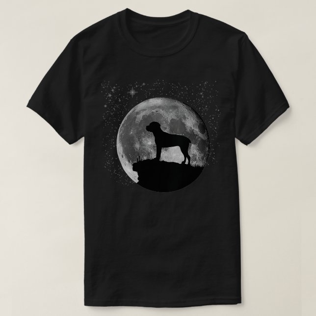 T-shirt Womens Italian Mastiff Cane Corso Moon  (Design devant)