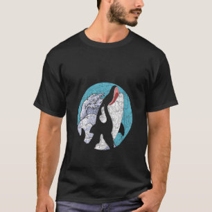 T-shirt Womens Killer Whale Ocean Animal Waves Orca V Ne