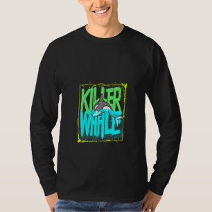 T-shirt Womens Killer Whale Ocean Orcas V-Neck