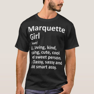 T-shirt Womens MARQUETTE L MI MICHIGAN Funny City Accueil 