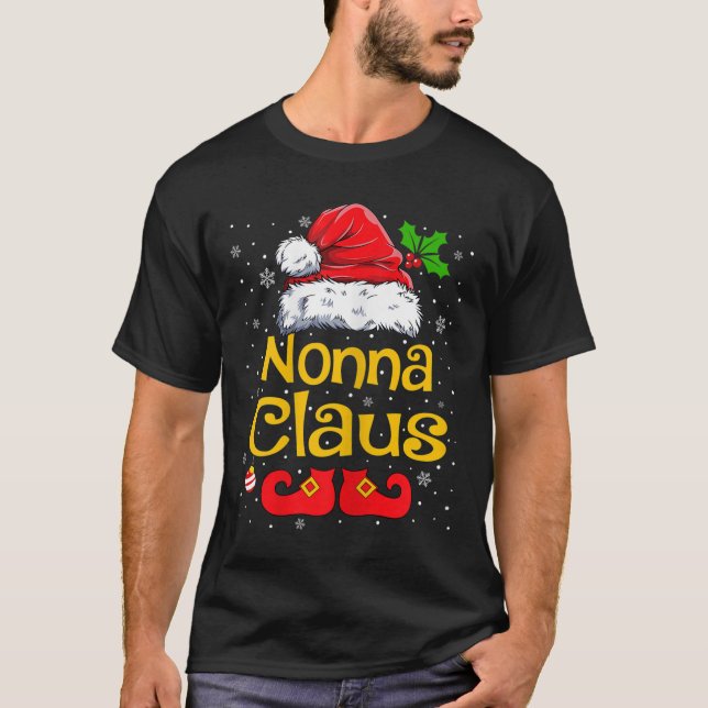 T-shirt Womens Matching Family Christmas Santa Hat Xmas Fu (Devant)