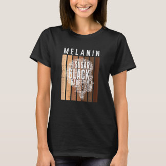 T-shirt Womens Melanin Sugar Black Queen Afro African Prid