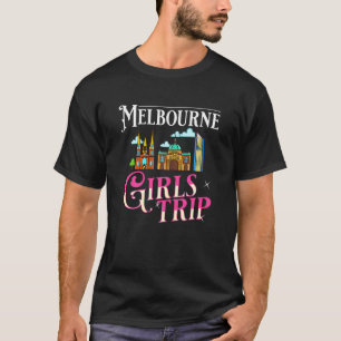 T-shirt Womens Melbourne Australia City Trip Skyline Map T