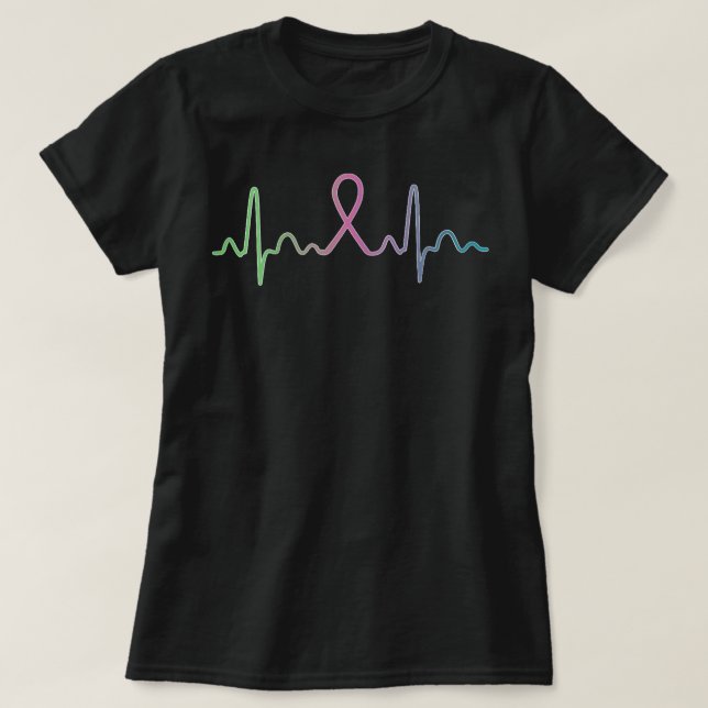 T-shirt Womens Metastatic Breast Cancer Heartbeat Awarenes (Design devant)