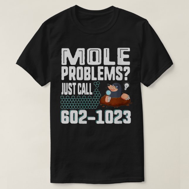 T-shirt Womens Mole Day Mole Problems Just Call Avogadros  (Design devant)