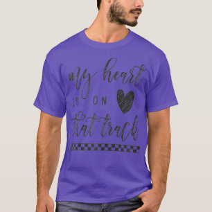 T-shirt Womens Mon Coeur Est Sur Cette Piste Motocross BMX