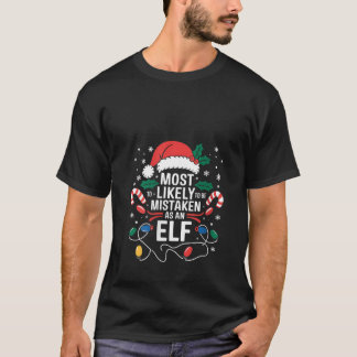 T-shirt Womens Most Likely To Be Mistaken As An Elf Christ