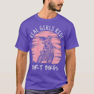 T-shirt Womens Motorbike Motorcross Racing Cadeau I Real