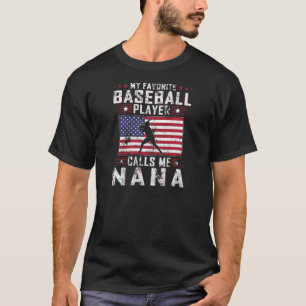 T-shirt Womens My Favori Baseball Player Me Appelle Nana M