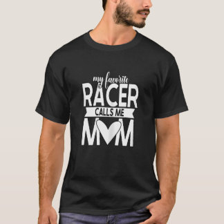 T-shirt Womens My Favori Racer Me Appelle Maman Motocross 