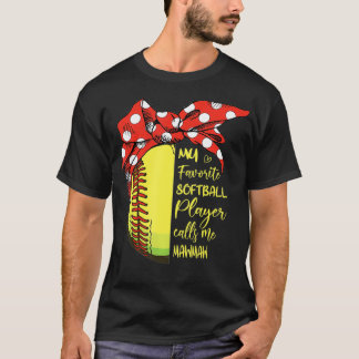 T-shirt Womens My Favori Softball Player Me Appelle Mawmaw