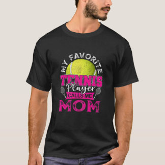 T-shirt Womens My Favori Tennis Player Me Appelle Maman US