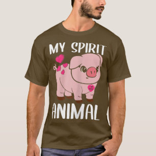 T-shirt Womens My Spirit Animal Pig I Love Mom Necklace He