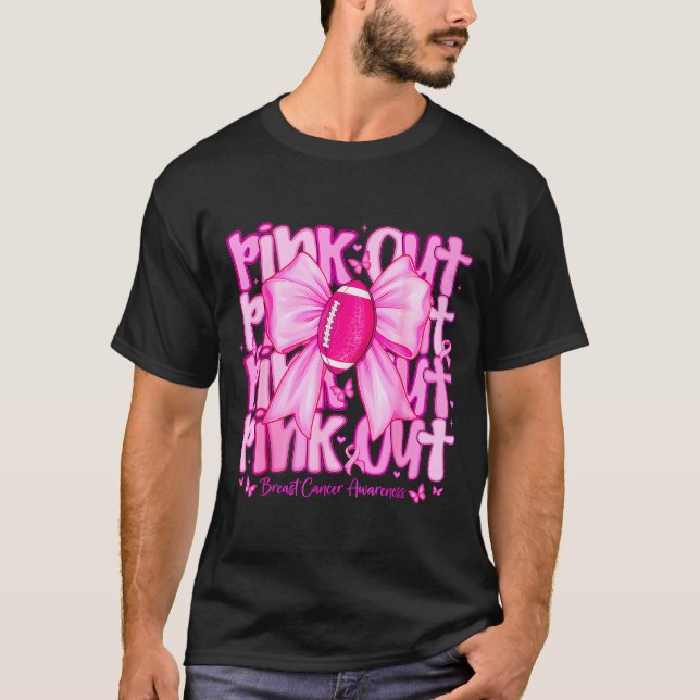 T-shirt Womens Nk Out Football Tackle Breast Cancer Awaren (Devant)