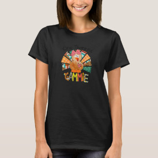 T-shirt Womens One Thankful Turkey Gammie Shirt, Thanksgiv
