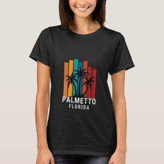 T-shirt Womens Palmetto Florida Palm Tree Retro Vacation M