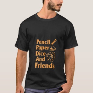 T-shirt Womens Pencil Paper Dice And Friends Board Game