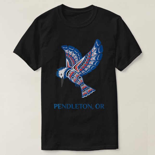 T-shirt Womens Pendleton Oregon Native American Kingfisher (Design devant)