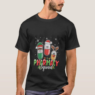 T-shirt Womens Pharmacy Squad Christmas Costume Reindeer E