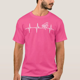 T-shirt Womens Piano Heartbeat Piano