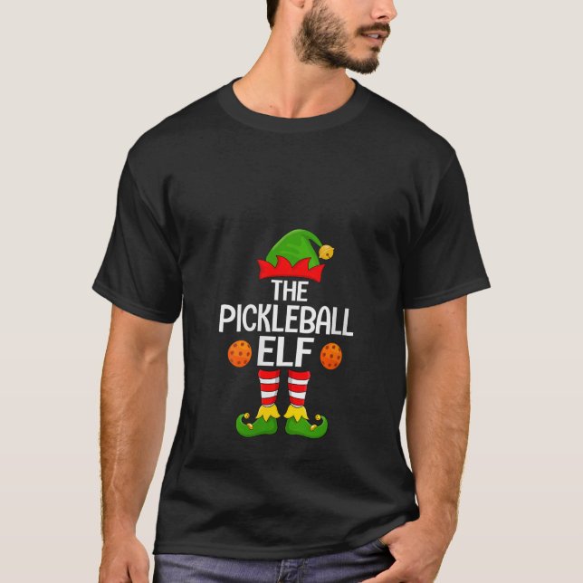 T-shirt Womens Pickleball Elf Xmas Matching Family Elf Squ (Devant)