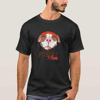 T-shirt Womens Pittie Mom  Pitbull Dog  Mothers Day Pit Bu